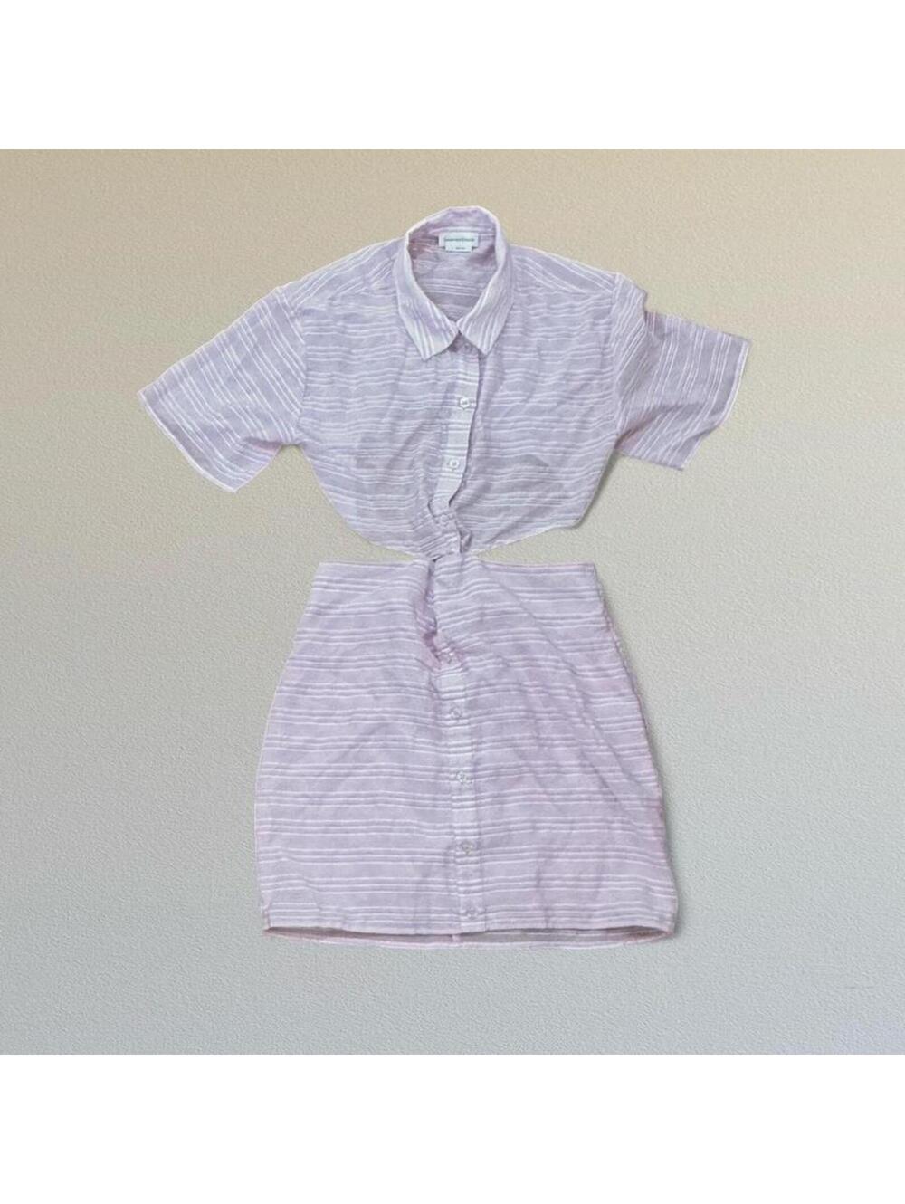 Lovers and Friends striped button up mini dress with open back. Size S. - Picture 2 of 4